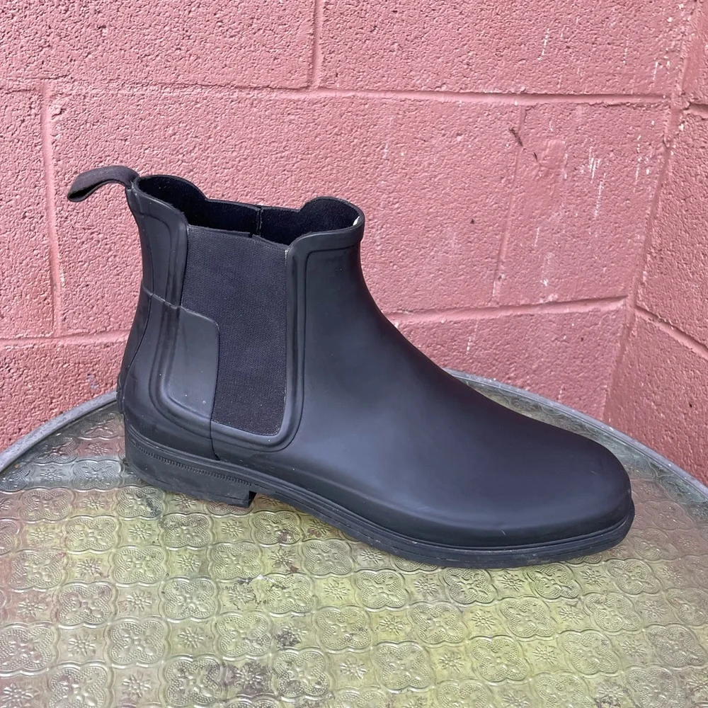 Hunter Refined Slim Fit Chelsea Black Boots Size 13 Men’s